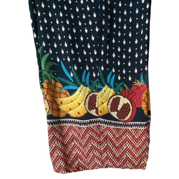 Farm Rio Tucker Paperbag Pants Fruits Belted Crop Size XS - Picture 6 of 13